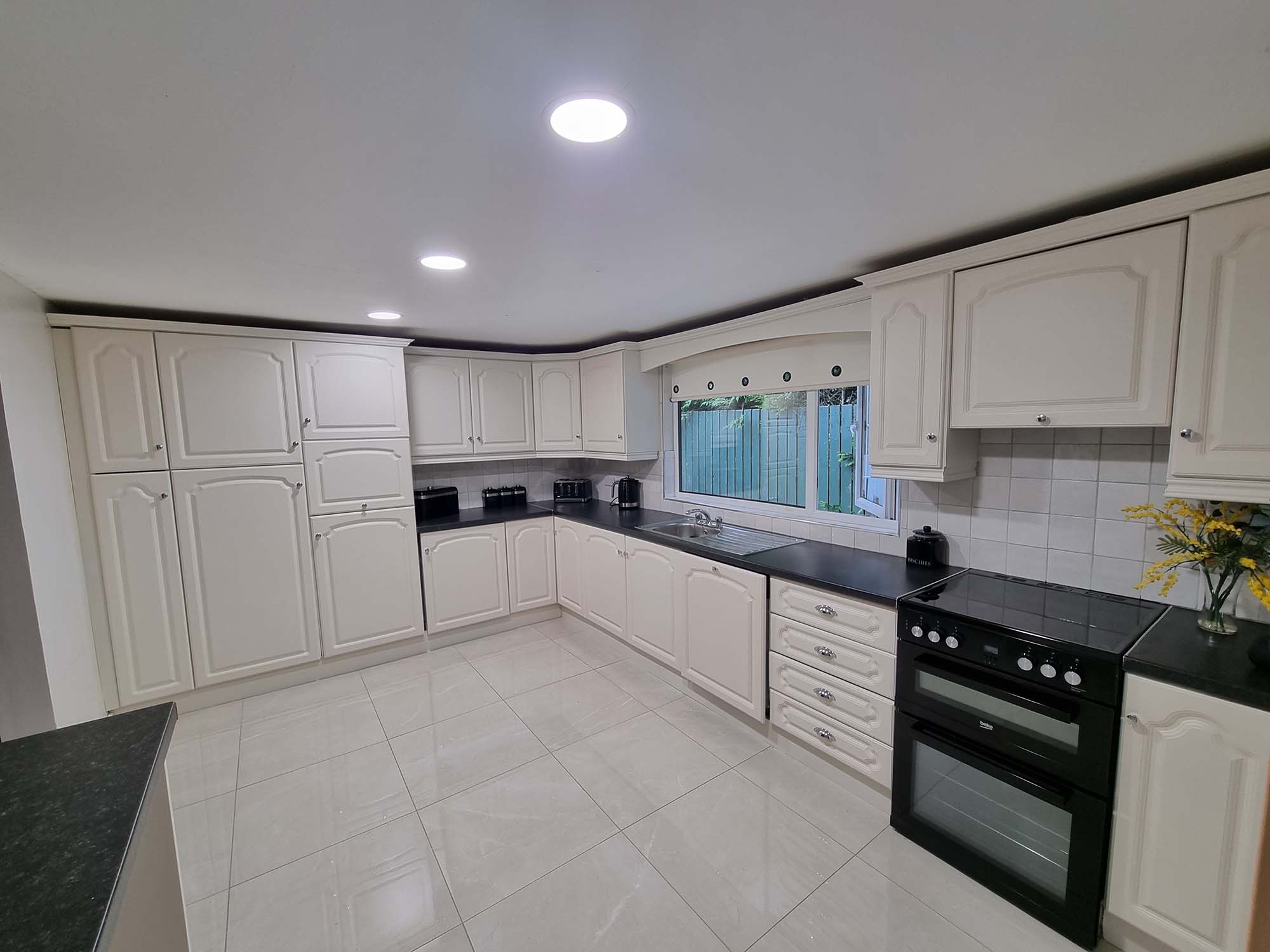 kitchen after being resprayed